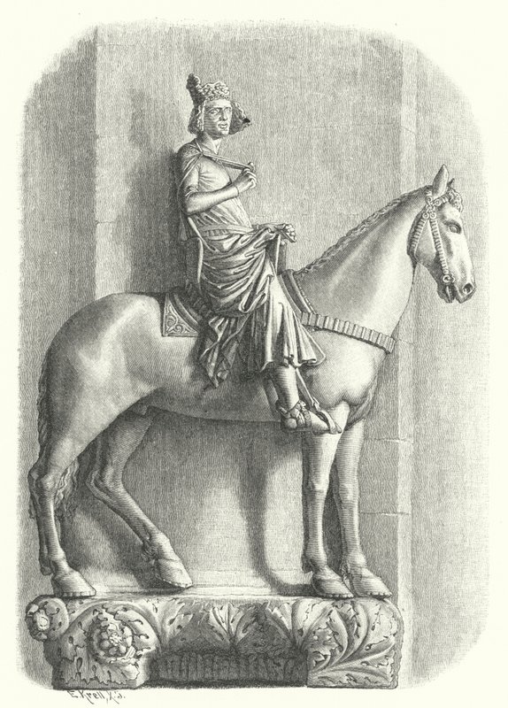 Il Cavaliere di Bamberga, statua nella Cattedrale di Bamberga, Germania da German School