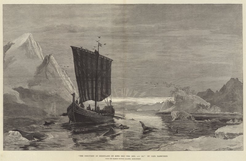 La Scoperta della Groenlandia da parte del Re Erik il Rosso, AD 983 da German School