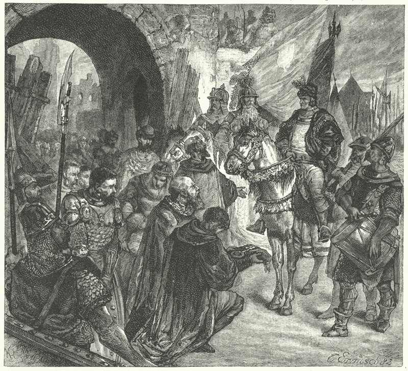 Il generale ussita Prokop il Grande davanti a Naumburg da German School