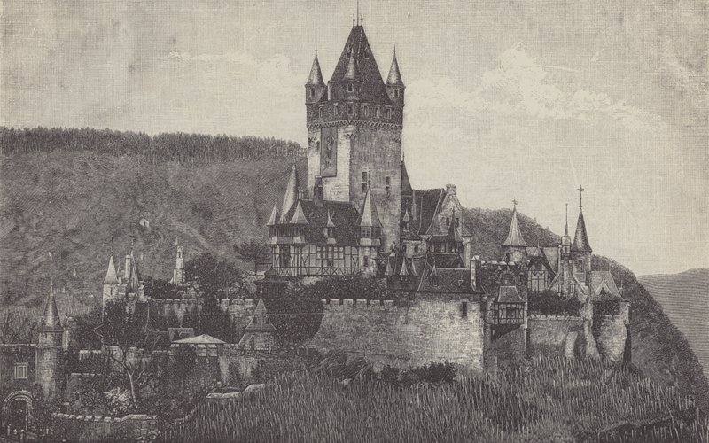 Il castello imperiale, Cochem, Germania da German School