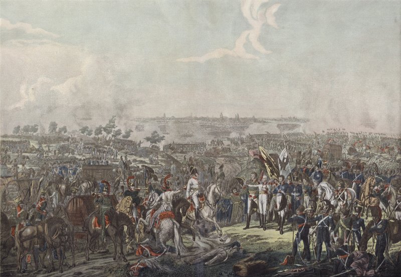 Il Principe di Schwarzenberg porta notizie di vittoria alla Battaglia di Lipsia ai sovrani alleati la sera del 18 ottobre 1813 da German School