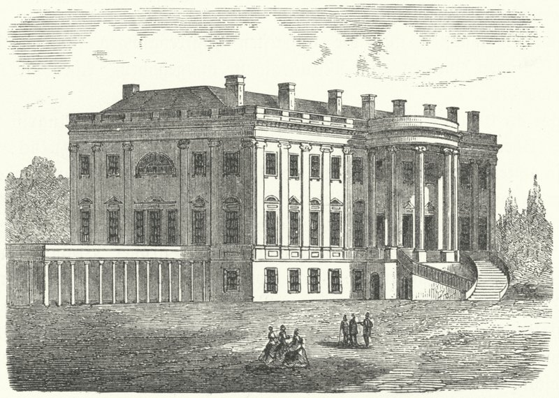 La Casa Bianca, Washington DC (incisione) da German School