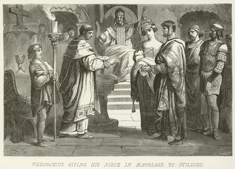 Teodosio dà in matrimonio sua nipote a Stilicone da German School