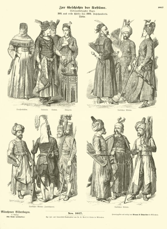 Costumi turchi, XVII e prima metà del XVIII secolo da German School