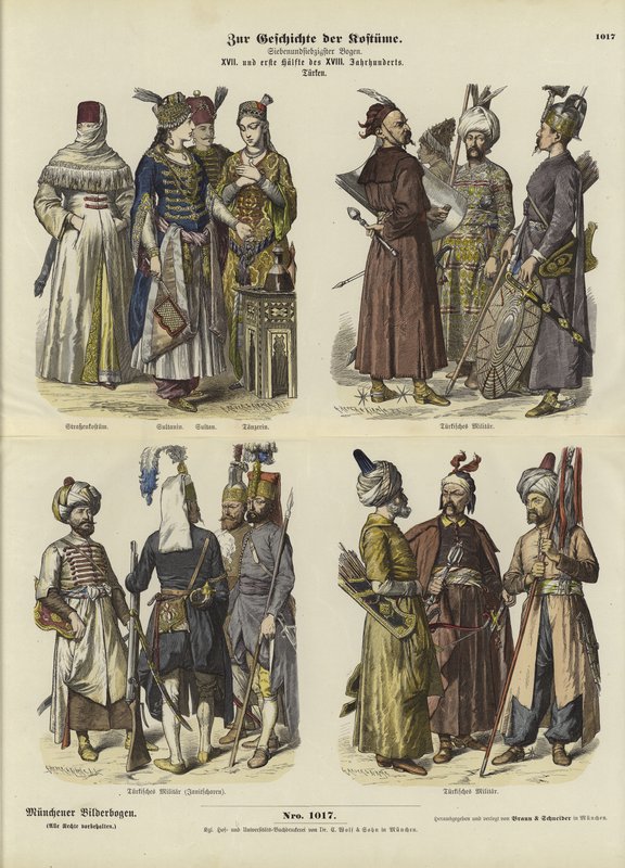 Costumi turchi, XVII e prima metà del XVIII secolo da German School