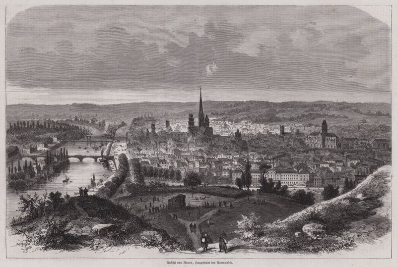 Veduta di Rouen, Normandia, Francia da German School