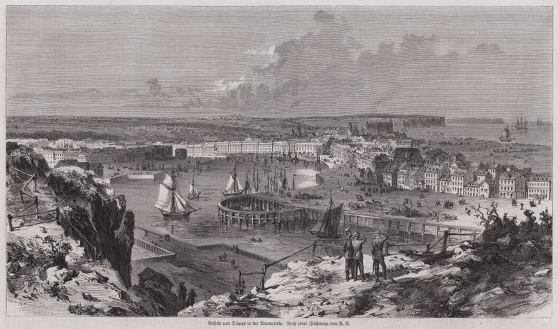 Veduta del porto di Dieppe, Normandia, Francia da German School