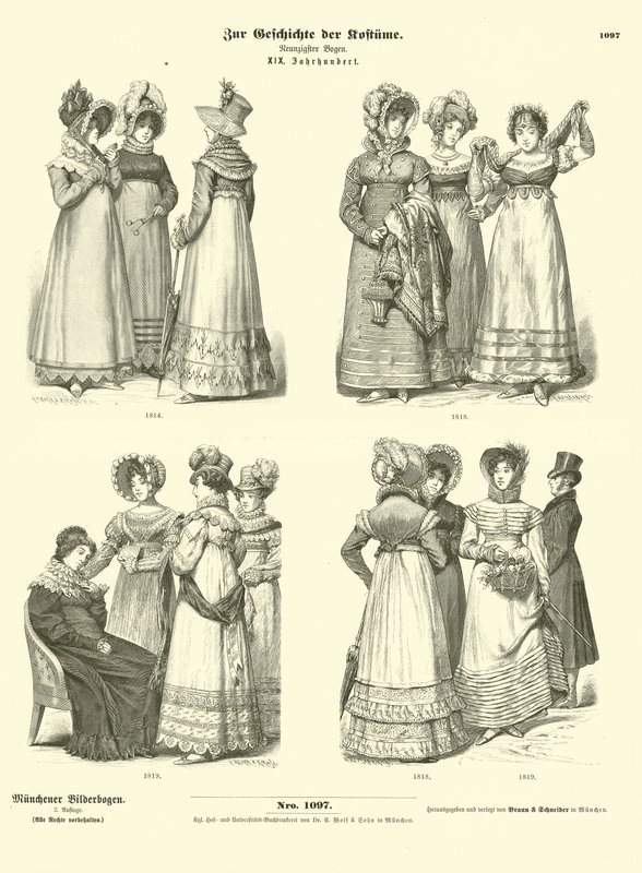 Costume femminile, XIX secolo da German School