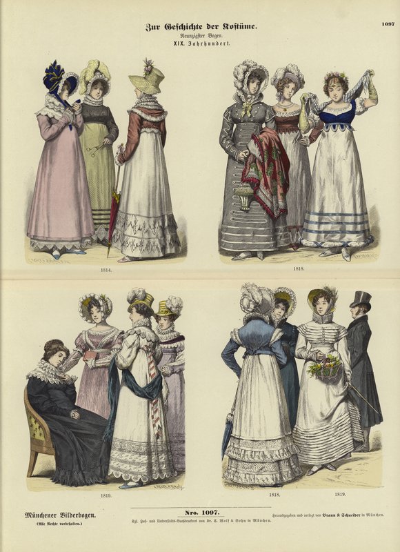 Costumi femminili, XIX secolo da German School
