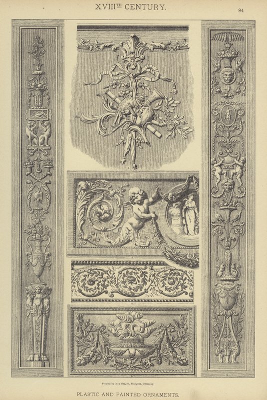 XVIII secolo, ornamenti plastici e dipinti da German School