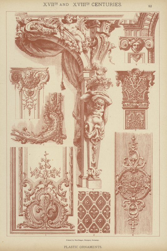 XVII e XVIII secolo, ornamenti plastici da German School