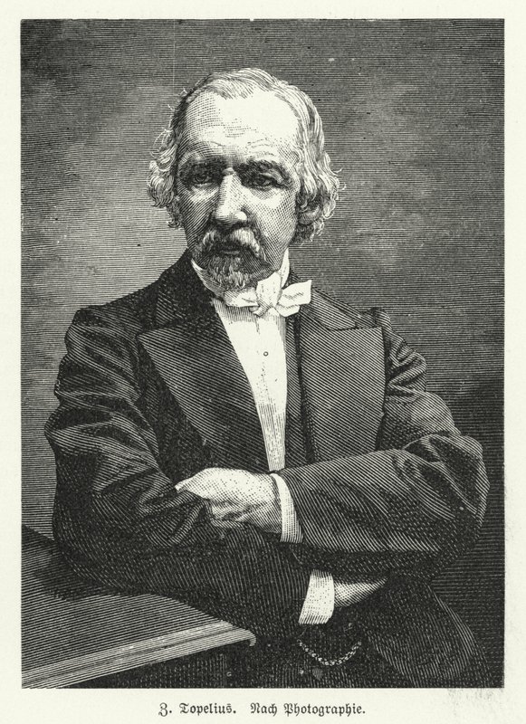 Zachris Topelius, romanziere, poeta, giornalista e storico finlandese di lingua svedese (litografia) da German School