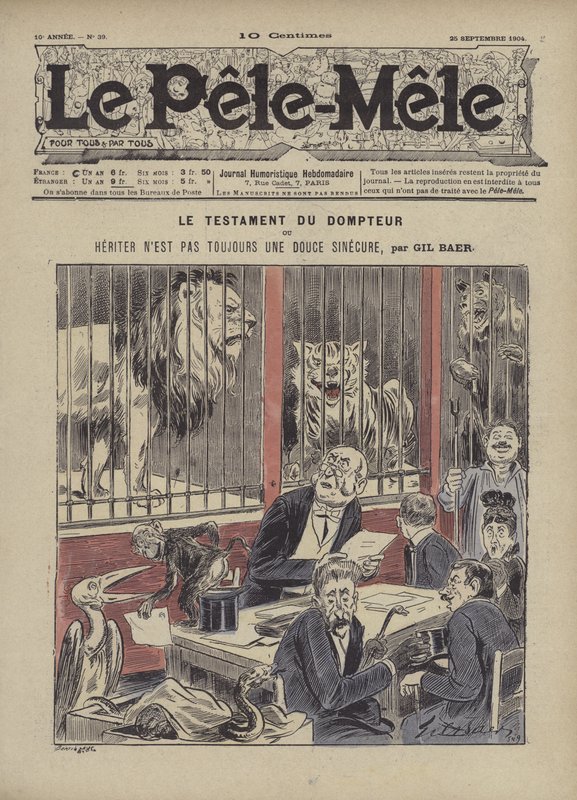 Il Testamento del Domatore o Ereditare non è sempre una Dolce Sinecura da Gil Baer