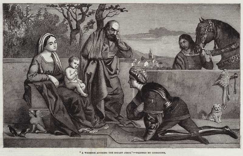 Un guerriero che adora il Bambino Gesù da Giorgione da Castelfranco
