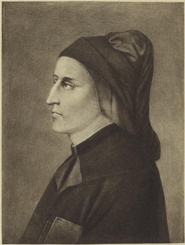 Dante Alighieri (fotoincisione) da Giotto di Bondone