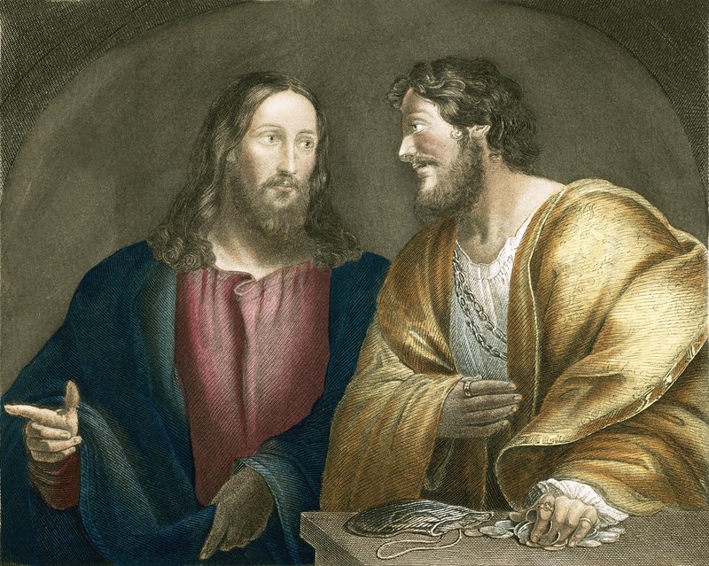 Gesù che recluta Matteo come discepolo da Giovanni Antonio Pordenone