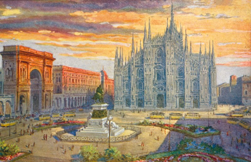 Milano: Piazza del Duomo da Giovanni Guerzoni