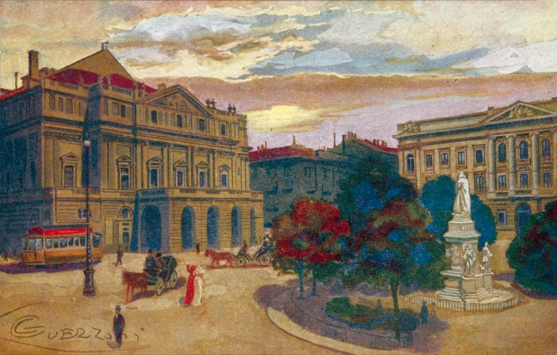 Milano: Piazza e Teatro della Scala da Giovanni Guerzoni