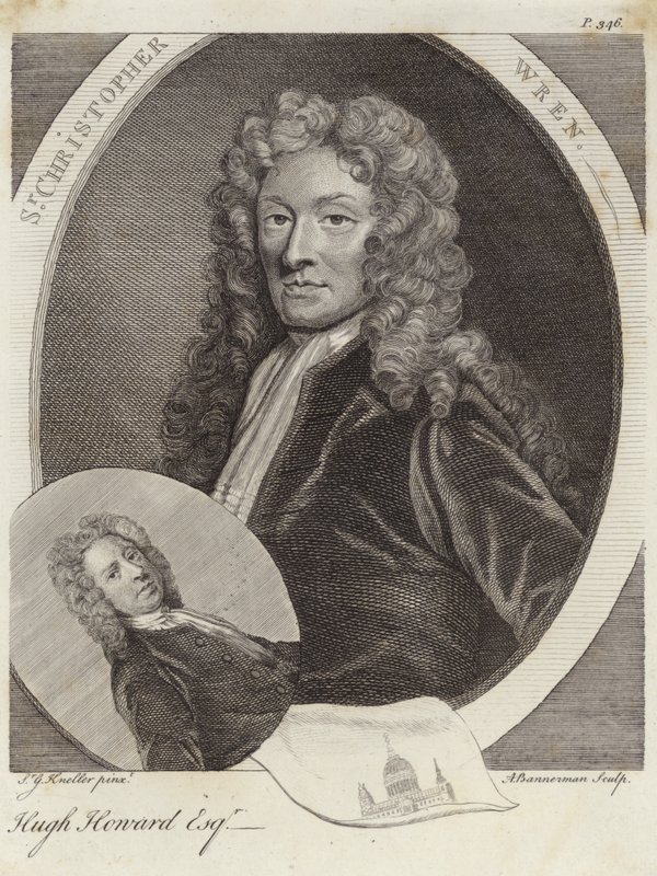 Sir Christopher Wren e Hugh Howard da Godfrey Kneller