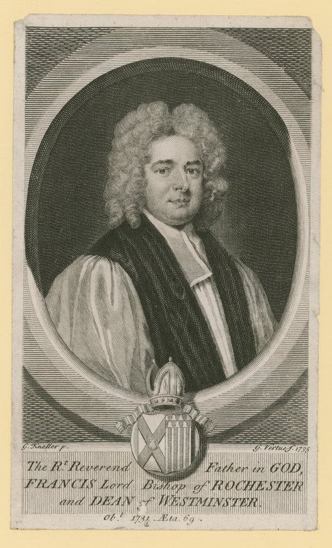 Il Reverendo Padre in Dio, Francis Lord Vescovo di Rochester e Decano di Westminster da Godfrey Kneller