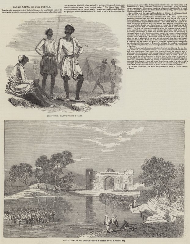 Husyn-Abdal, nel Punjab da Godfrey Thomas Vigne