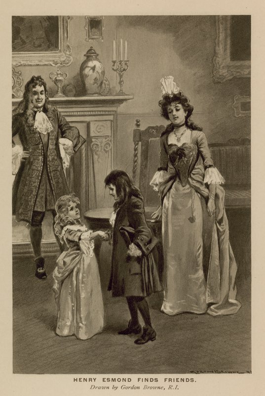 Illustrazione per La Storia di Henry Esmond di Thackeray (litografia) da Gordon Frederick (after) Browne