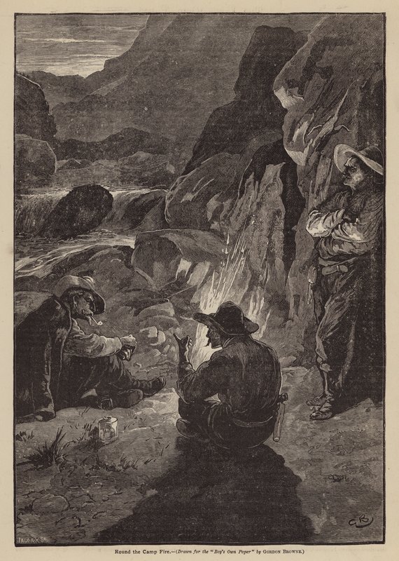 Intorno al fuoco del campo da Gordon Frederick (after) Browne