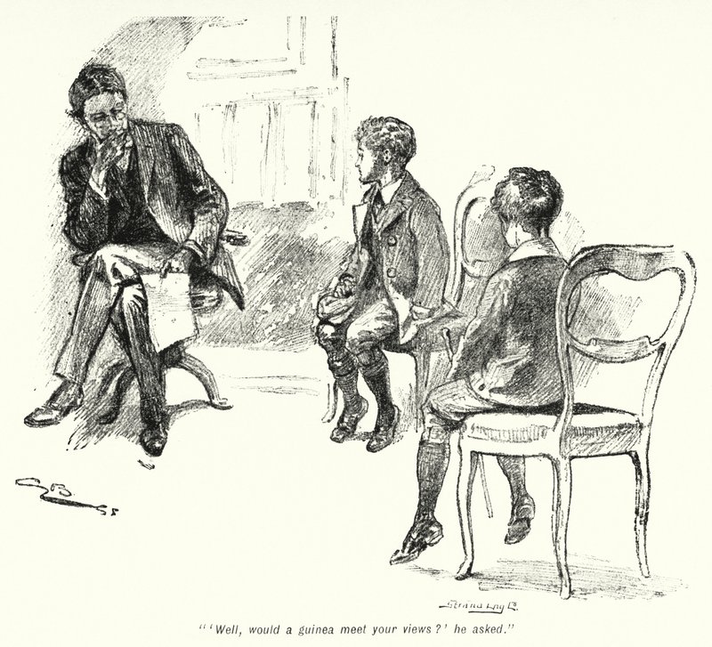 Illustrazione per La storia dei cercatori di tesori di E. Nesbit da Gordon Frederick Browne