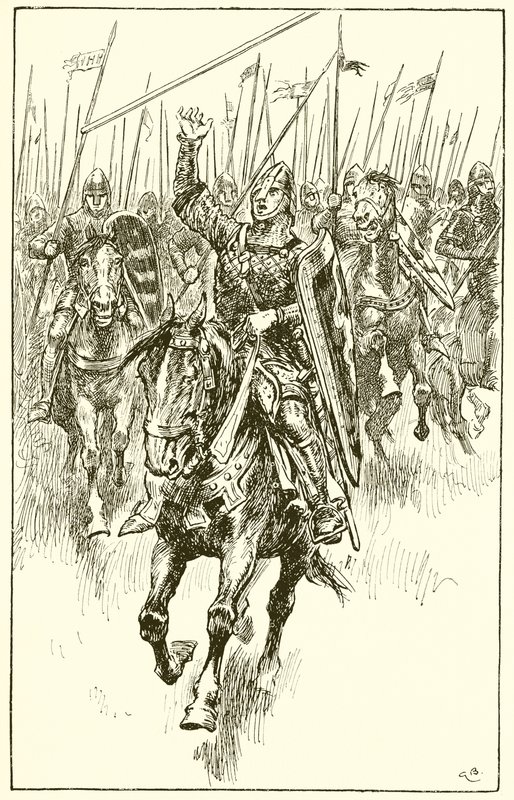 Normanni che caricano alla battaglia di Hastings da Gordon Frederick Browne