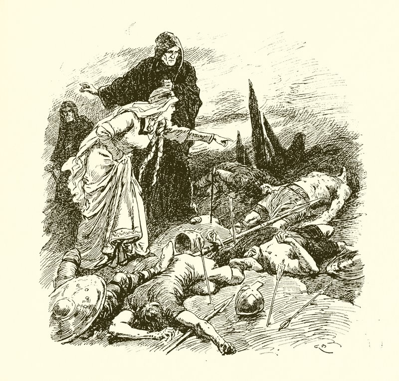 La regina Edith trova il corpo di Harold dopo la battaglia di Hastings da Gordon Frederick Browne
