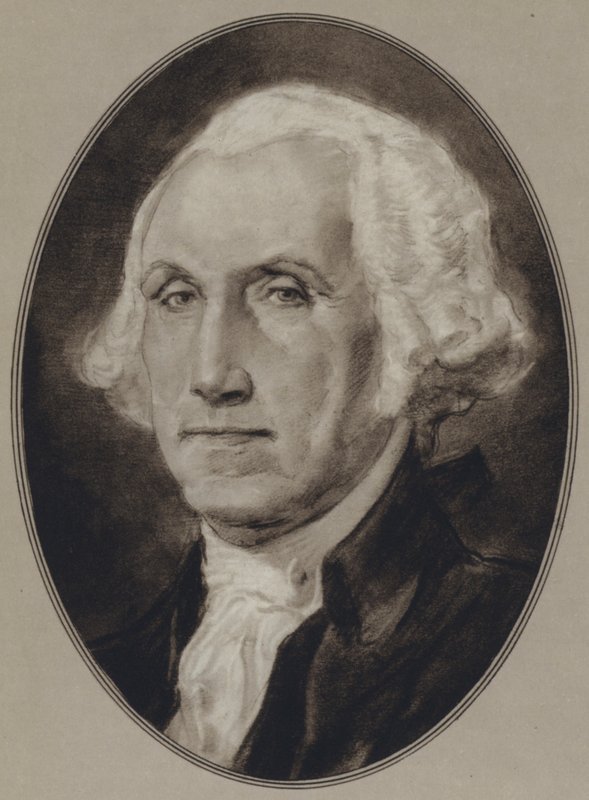 Ritratti di statisti americani: George Washington (litografia) da Gordon Ross