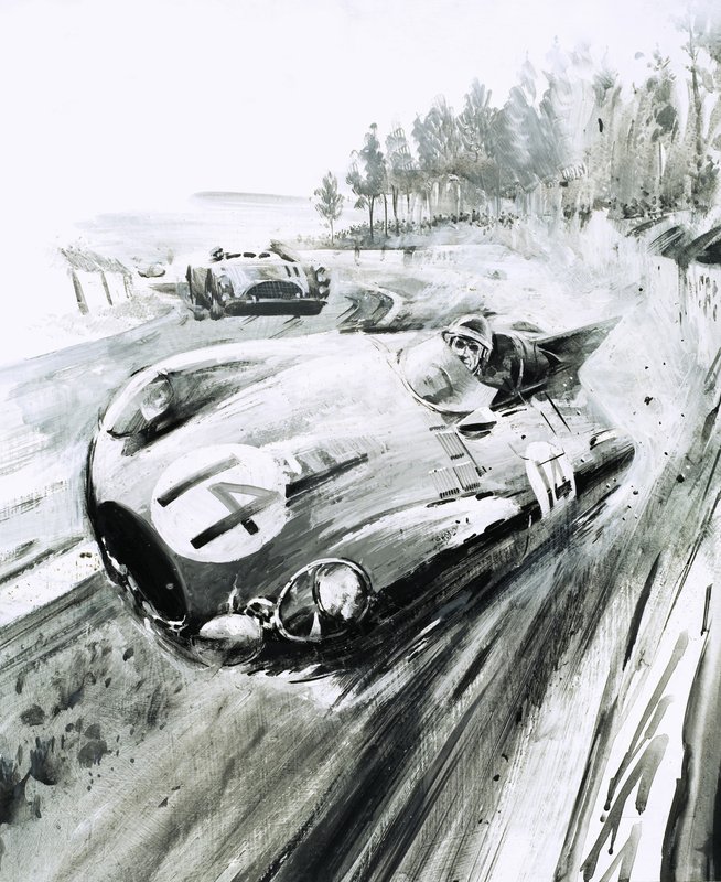 La Jaguar D-type alla Le Mans del 1954 da Graham Coton