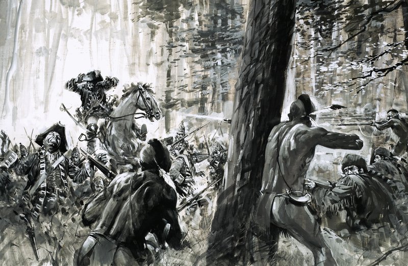 Nel 1765, il generale Edward Braddock cadde in un
