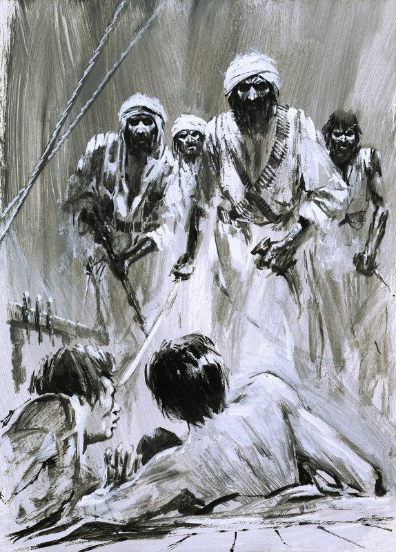 Nel 1931, un americano di nome William Robinson fu rapito da pirati da Graham Coton
