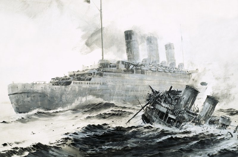 La Queen Mary si scontra con la sua scorta, la Curacoa, affondando la nave da Graham Coton