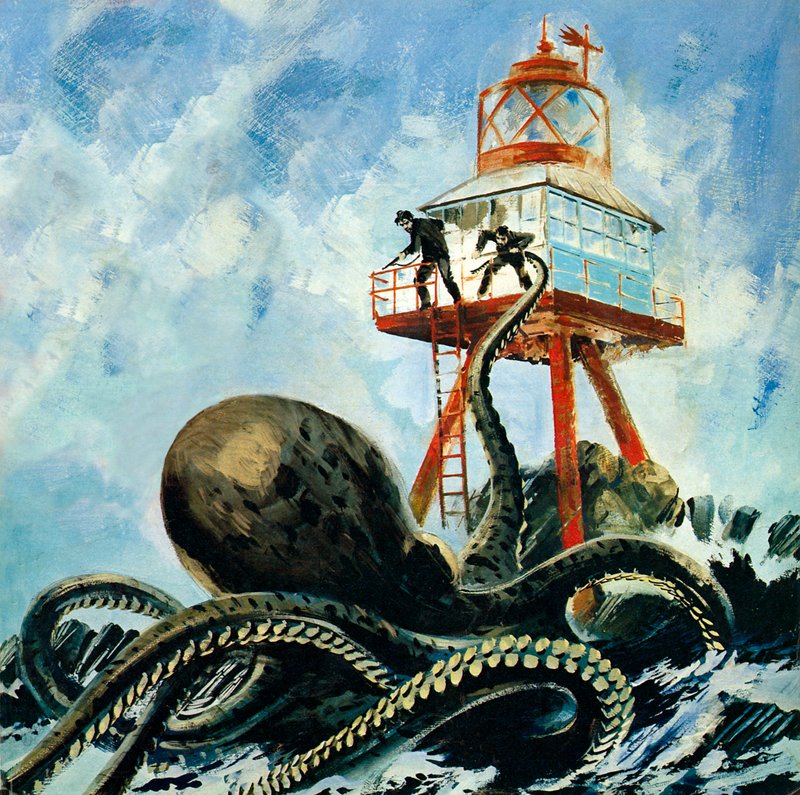 Il mostro di Serrana Cay (litografia a colori) da Graham Coton