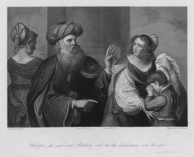 Scaccia questa schiava e suo figlio, Genesi XXI da Guercino