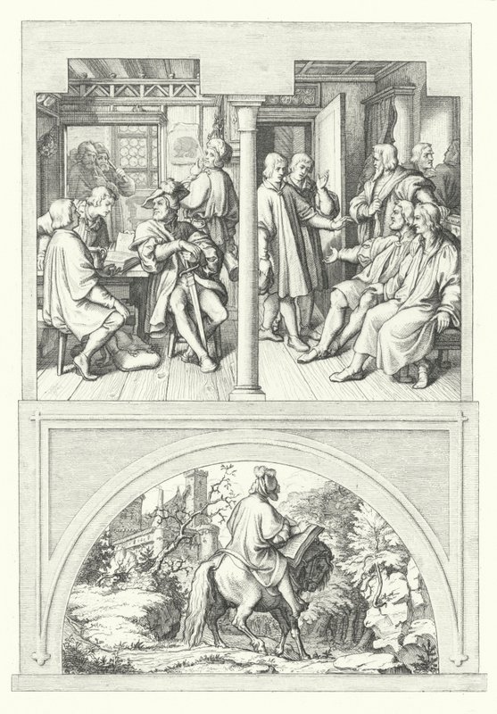 Scene della vita di Martin Lutero (incisione) da Gustav Ferdinand Leopold Konig
