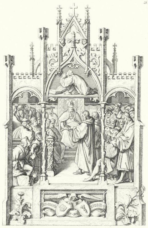Scene della vita di Martin Lutero (incisione) da Gustav Ferdinand Leopold Konig