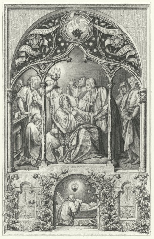 La morte di Martin Lutero da Gustav Ferdinand Leopold Konig