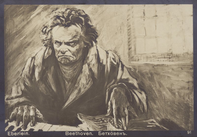 Ludwig van Beethoven, compositore e pianista tedesco (1770-1827) da Gustav Heinrich Eberlein