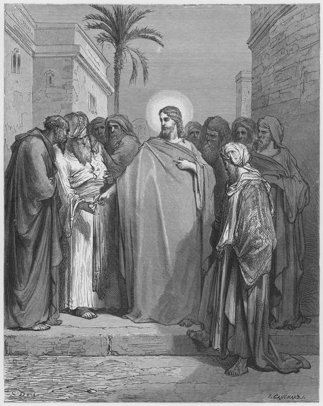 Cristo e il tributo da Gustave Dore