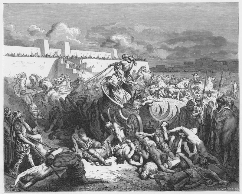Davide punisce gli Ammoniti da Gustave Dore