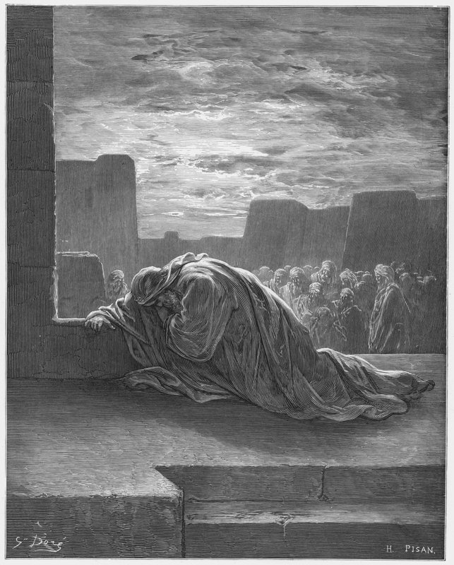 Esdra in preghiera da Gustave Dore