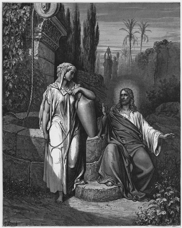 Gesù e la donna di Samaria da Gustave Dore
