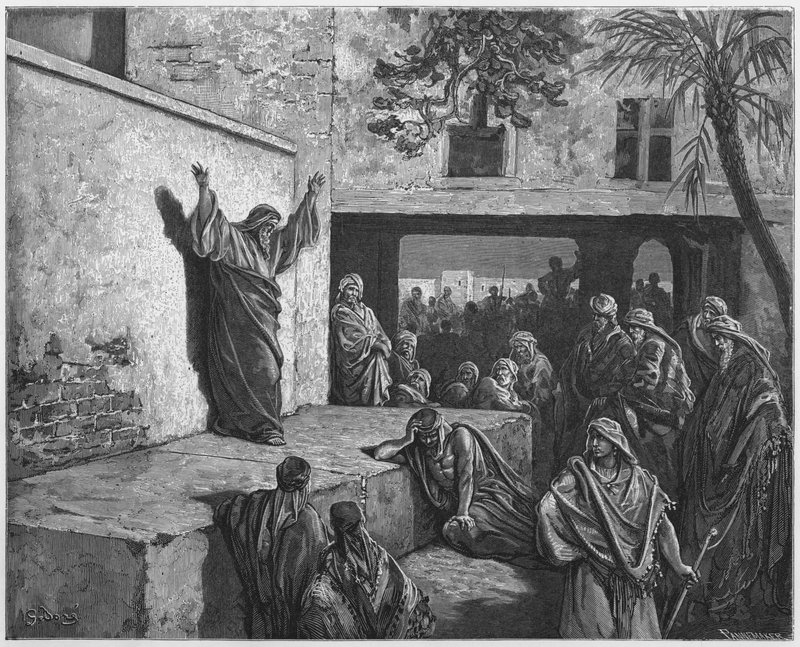 Michea esorta gli Israeliti al pentimento da Gustave Dore