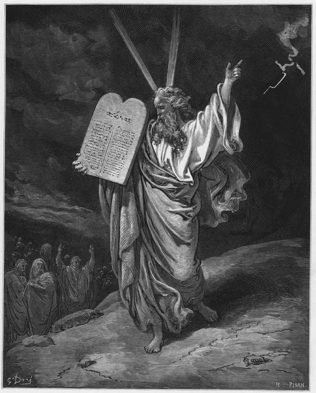 Mosè scende dal Monte Sinai da Gustave Dore