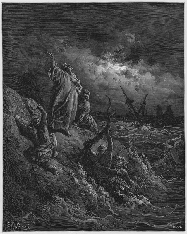 San Paolo naufragato da Gustave Dore