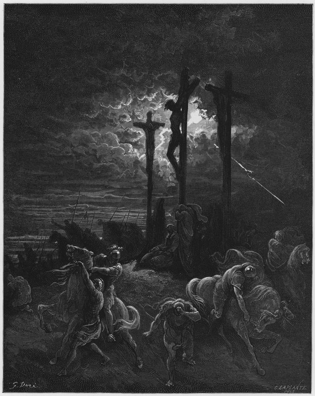 Le tenebre alla crocifissione da Gustave Dore