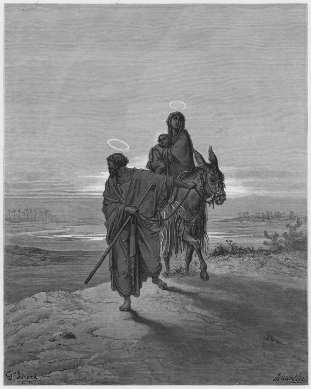 La fuga in Egitto da Gustave Dore